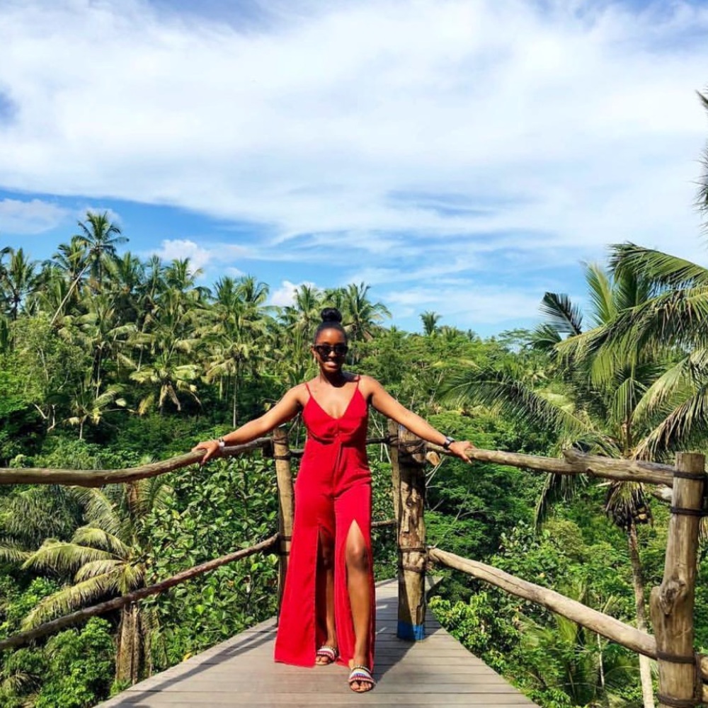 Red Satin jumpsuit